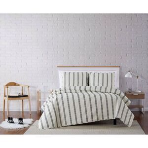 Truly Soft -  Everyday Twin Extra Long Millenial Stri Ivory/Black